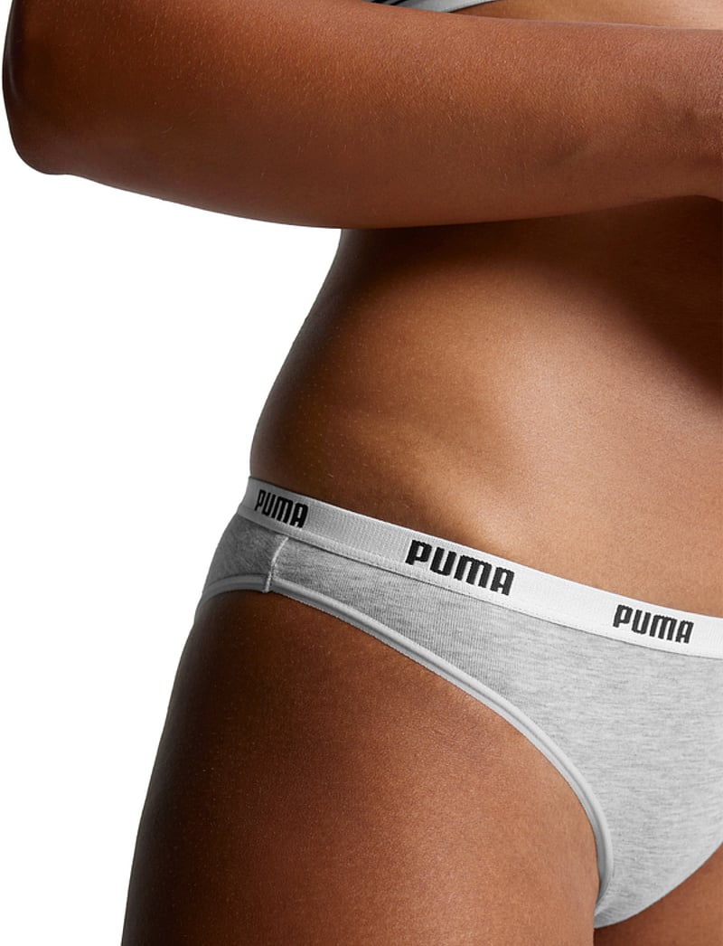PUMA - PUMA WOMEN BIKINI 2P HANG - undertøj - grey / grey - 4