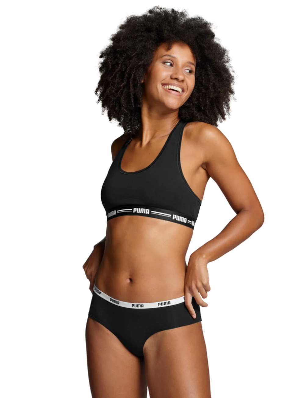 PUMA - PUMA WOMEN HIPSTER 2P HANG - undertøj - black - 2