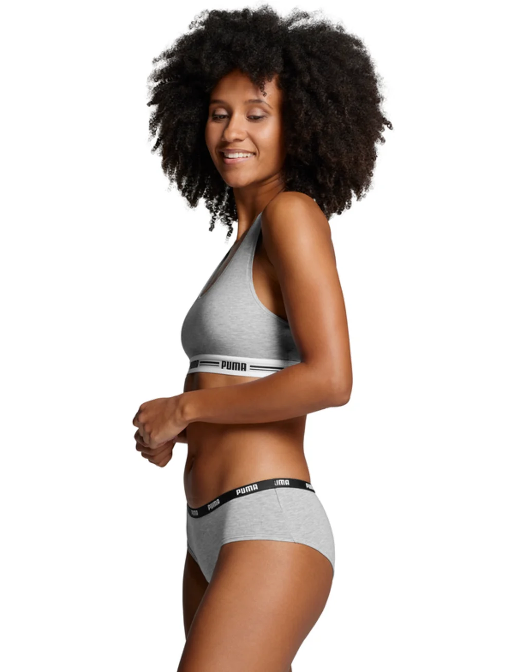 PUMA - PUMA WOMEN HIPSTER 2P HANG - underkläder - grey / grey - 2