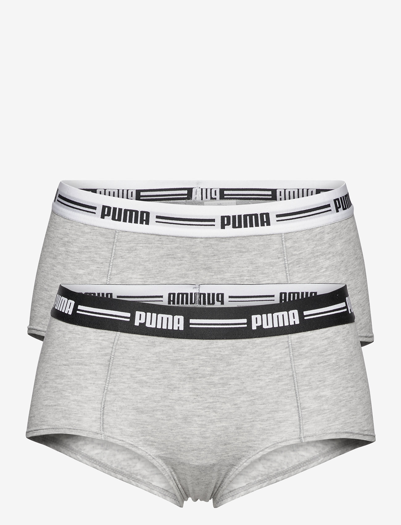 PUMA - PUMA WOMEN MINI SHORT 2P HANG - undertøj - grey / grey - 0