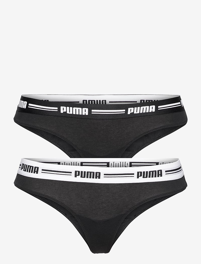 PUMA - PUMA WOMEN STRING 2P HANG - unterwäsche - black - 1