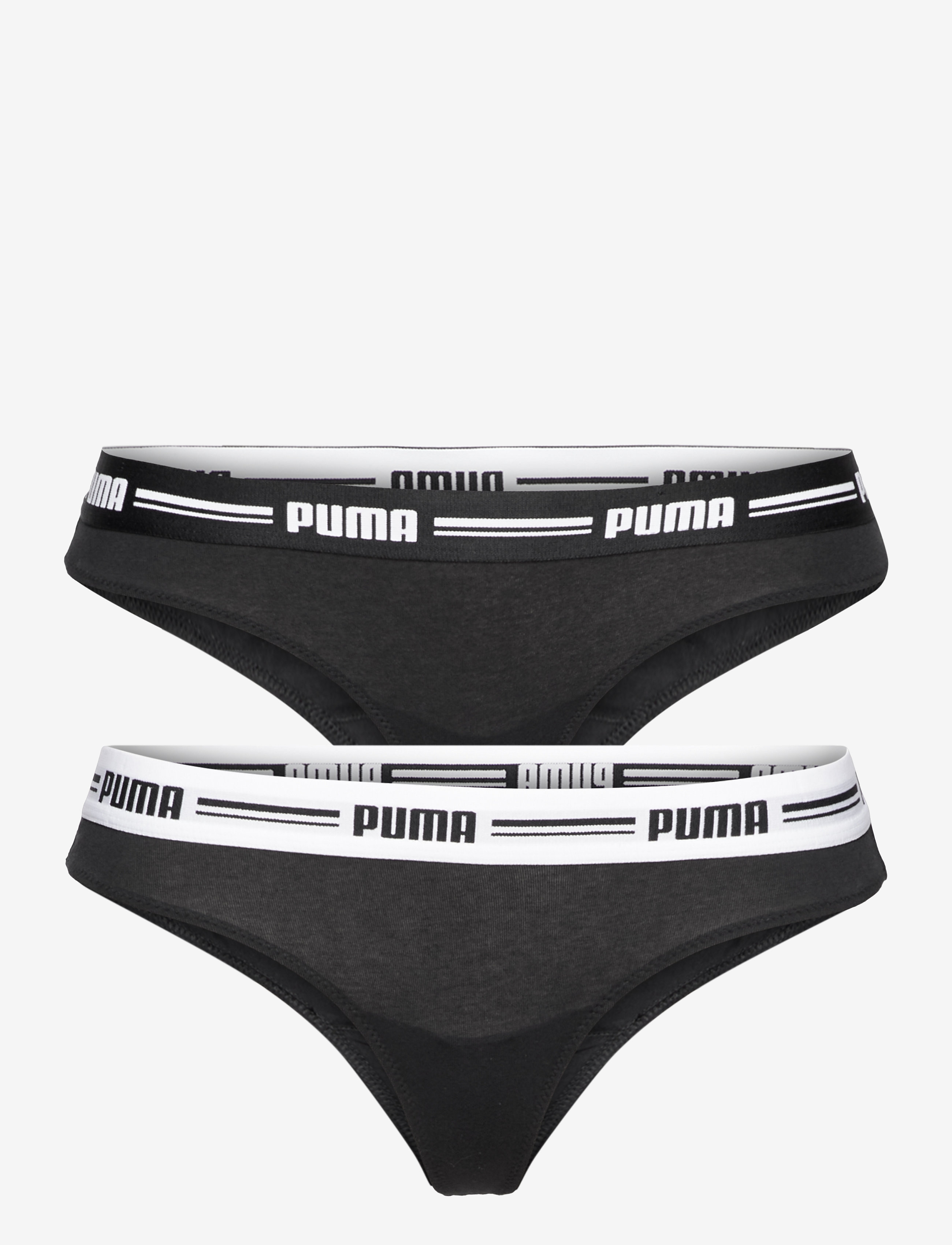 PUMA PUMA WOMEN STRING 2P HANG - Undertøj - BLACK / black