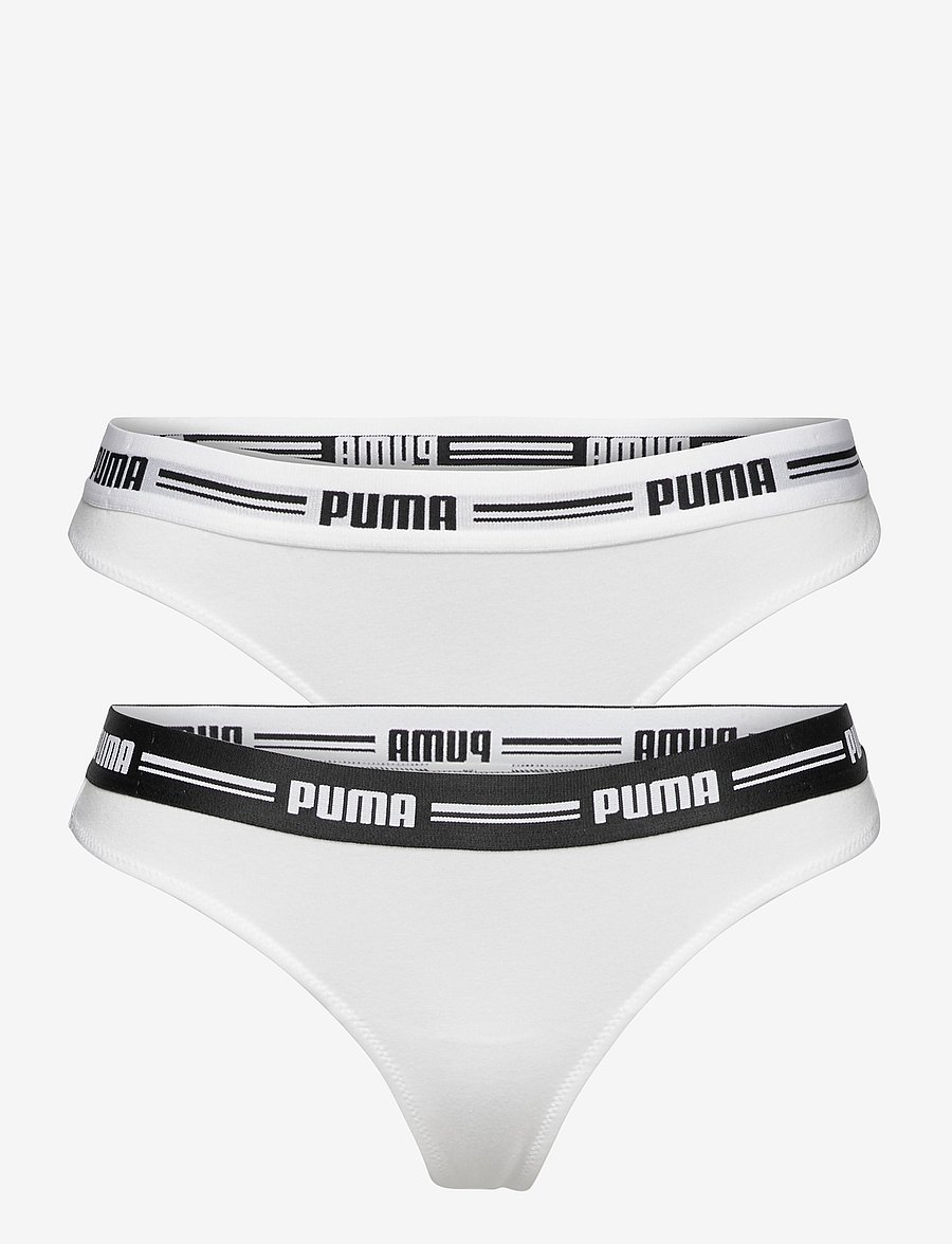 PUMA - PUMA WOMEN STRING 2P HANG - alusvaatteet ja sukat - white / white - 1