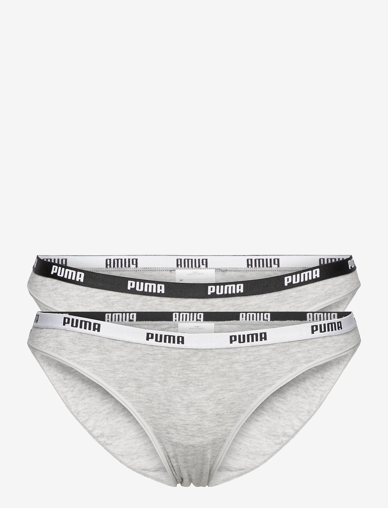 PUMA - PUMA WOMEN BIKINI 2P PACK - undertøj - grey / grey - 0