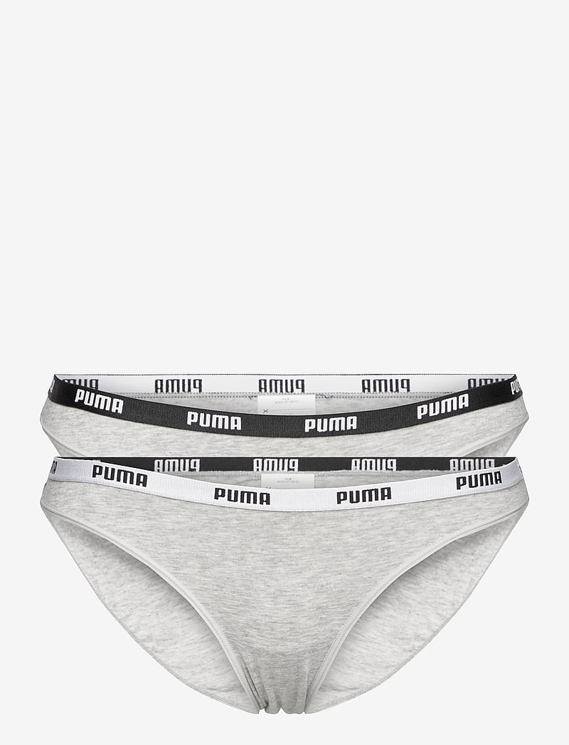 PUMA - PUMA WOMEN BIKINI 2P PACK - unterwäsche - grey / grey - 0