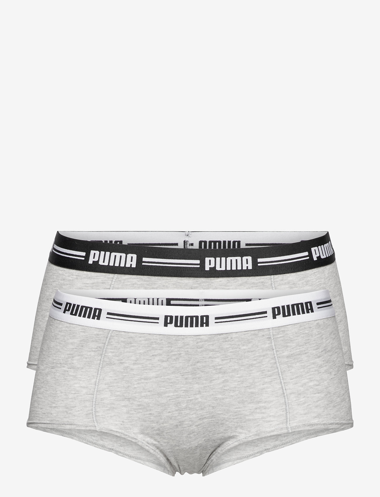 PUMA - PUMA WOMEN MINI SHORT 2P PACK - unterwäsche - grey / grey - 0