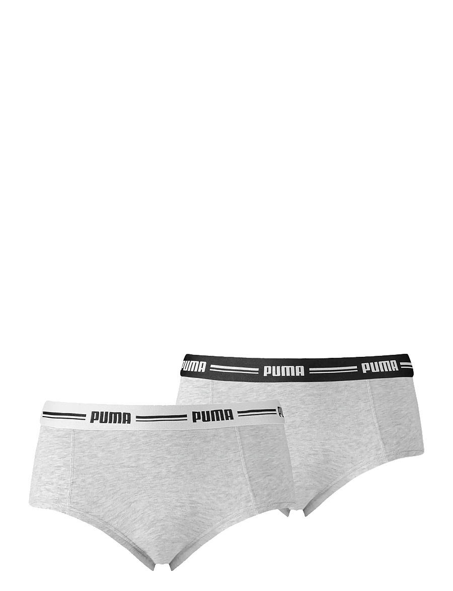PUMA - PUMA WOMEN MINI SHORT 2P PACK - unterwäsche & socken - grey / grey - 1