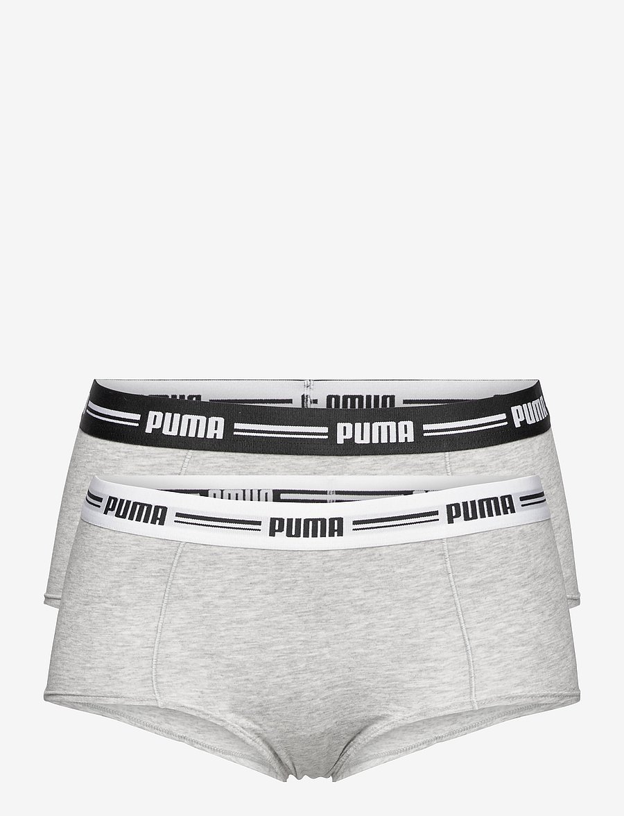 PUMA - PUMA WOMEN MINI SHORT 2P PACK - aluspesu ja sokid - grey / grey - 0