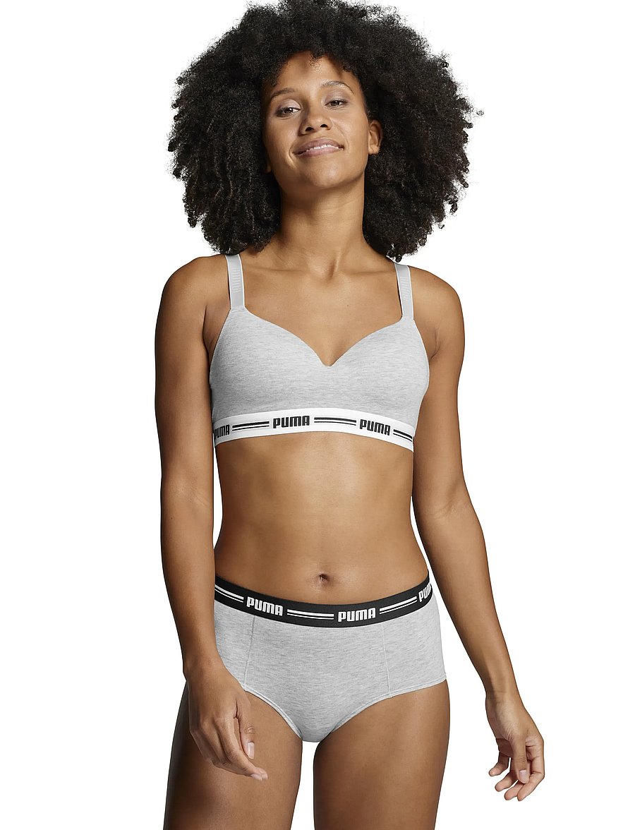 PUMA - PUMA WOMEN MINI SHORT 2P PACK - unterwäsche & socken - grey / grey - 3