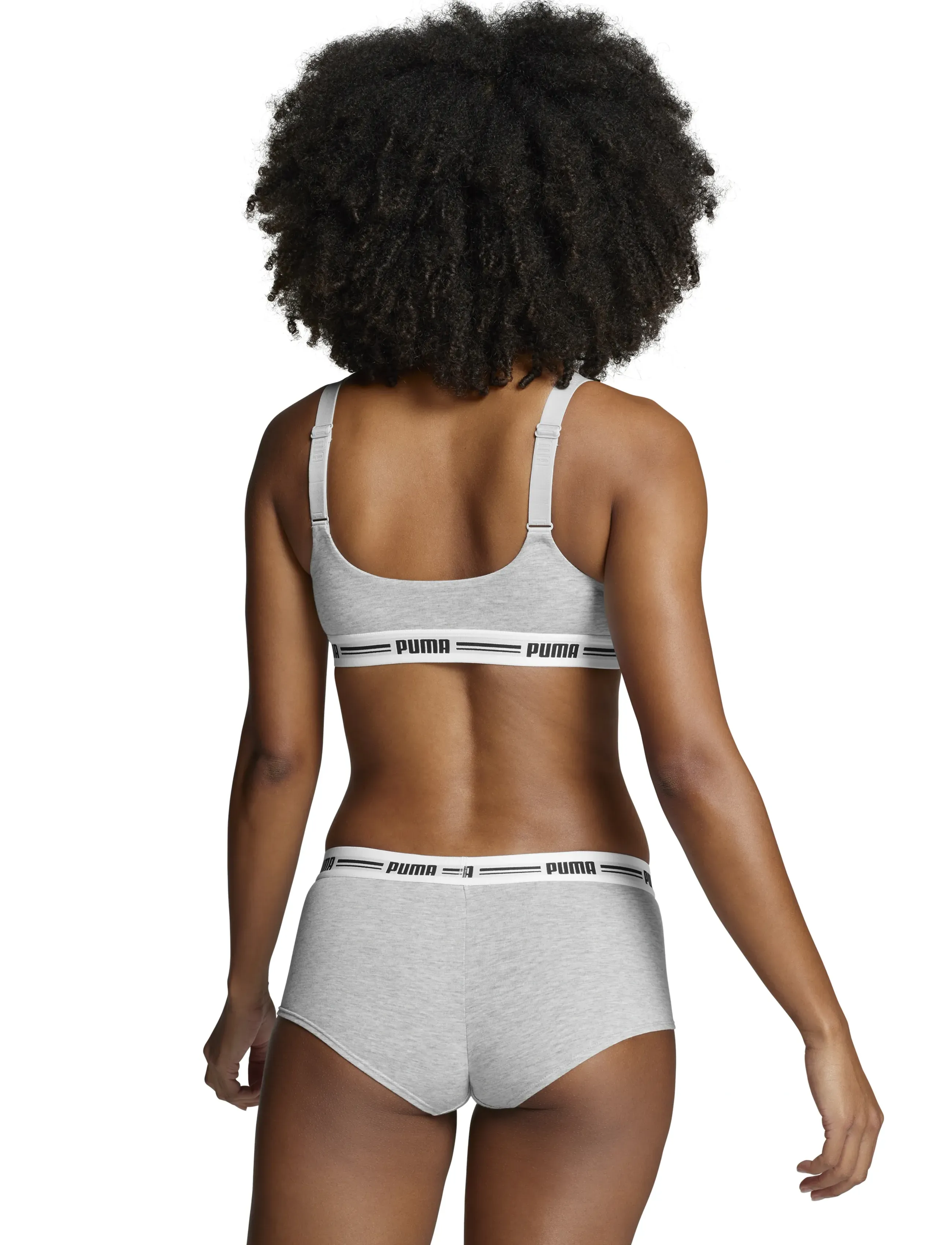 PUMA - PUMA WOMEN MINI SHORT 2P PACK - unterwäsche & socken - grey / grey - 4