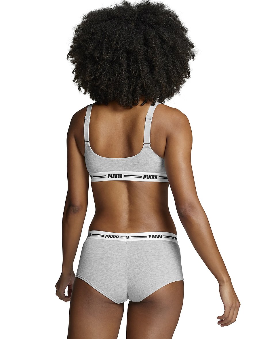 PUMA - PUMA WOMEN MINI SHORT 2P PACK - unterwäsche & socken - grey / grey - 4