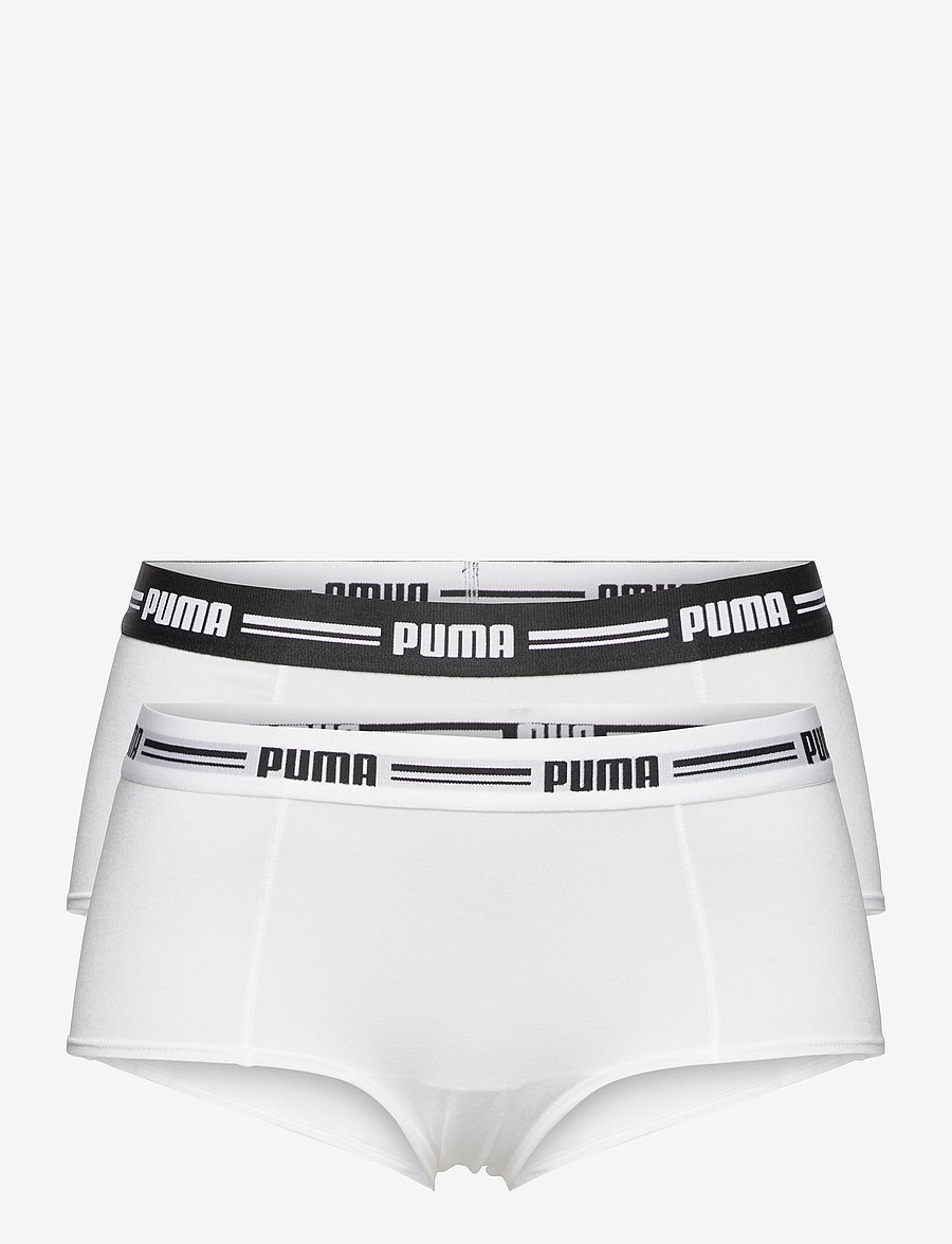 PUMA - PUMA WOMEN MINI SHORT 2P PACK - aluspesu ja sokid - white / white - 0