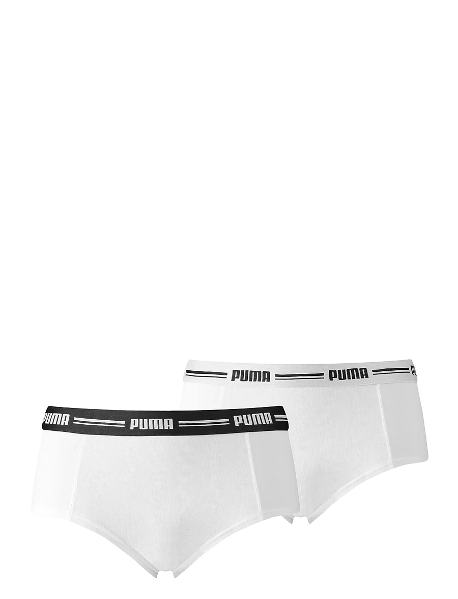 PUMA - PUMA WOMEN MINI SHORT 2P PACK - aluspesu ja sokid - white / white - 1