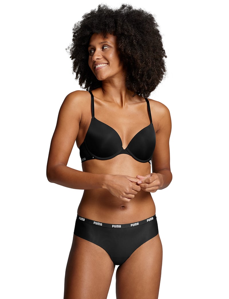 PUMA - PUMA WOMEN MICROFIBER BRAZILIAN 2P - alusvaatteet - black - 0