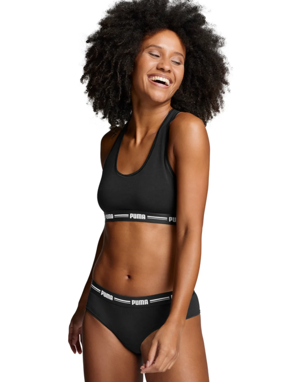 PUMA - PUMA WOMEN BRAZILIAN 2P PACK - underkläder - black - 0