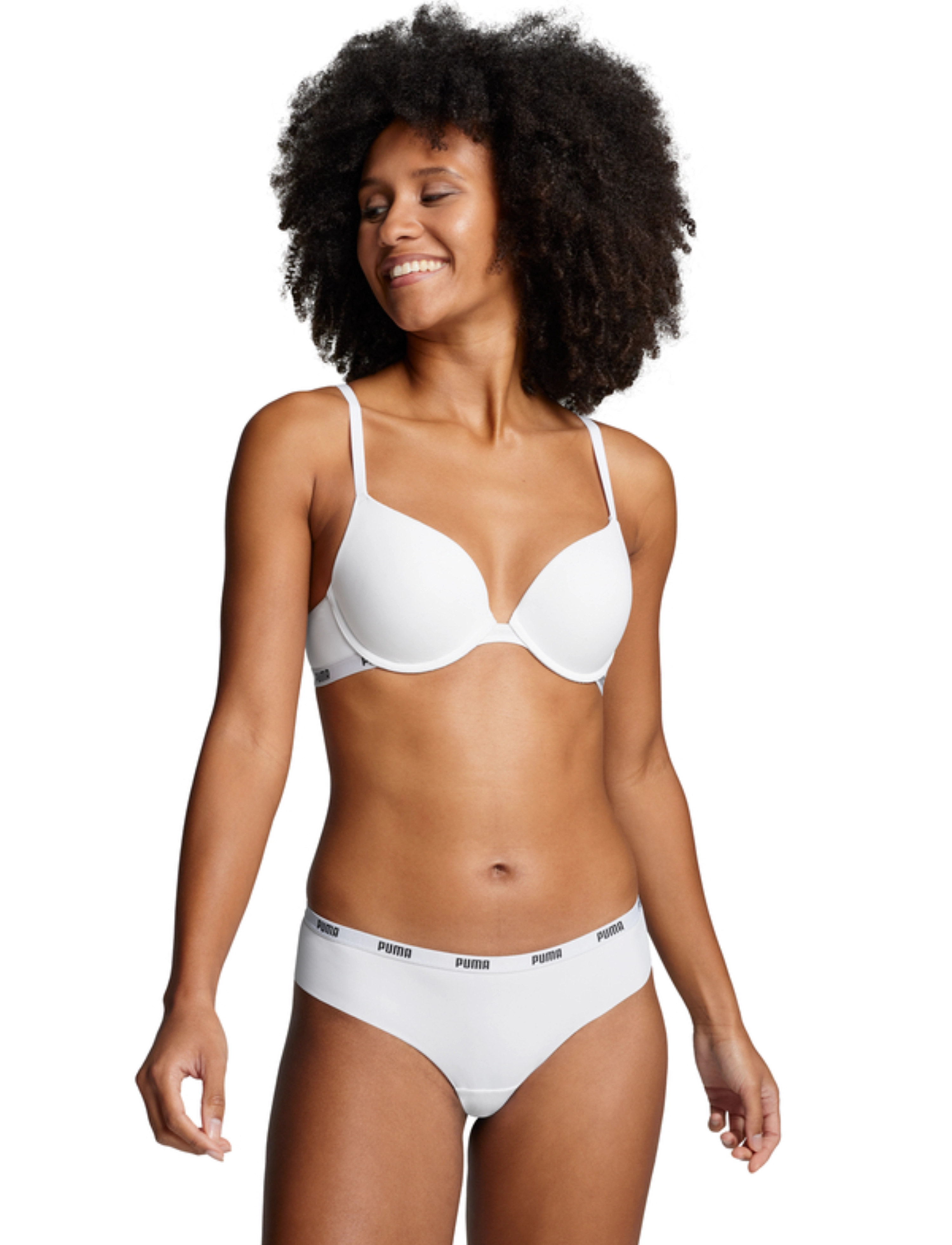 PUMA Puma Women Microfiber Brazilian 2P, XS, White, Trusser > Brasilianske Trusser, Dame