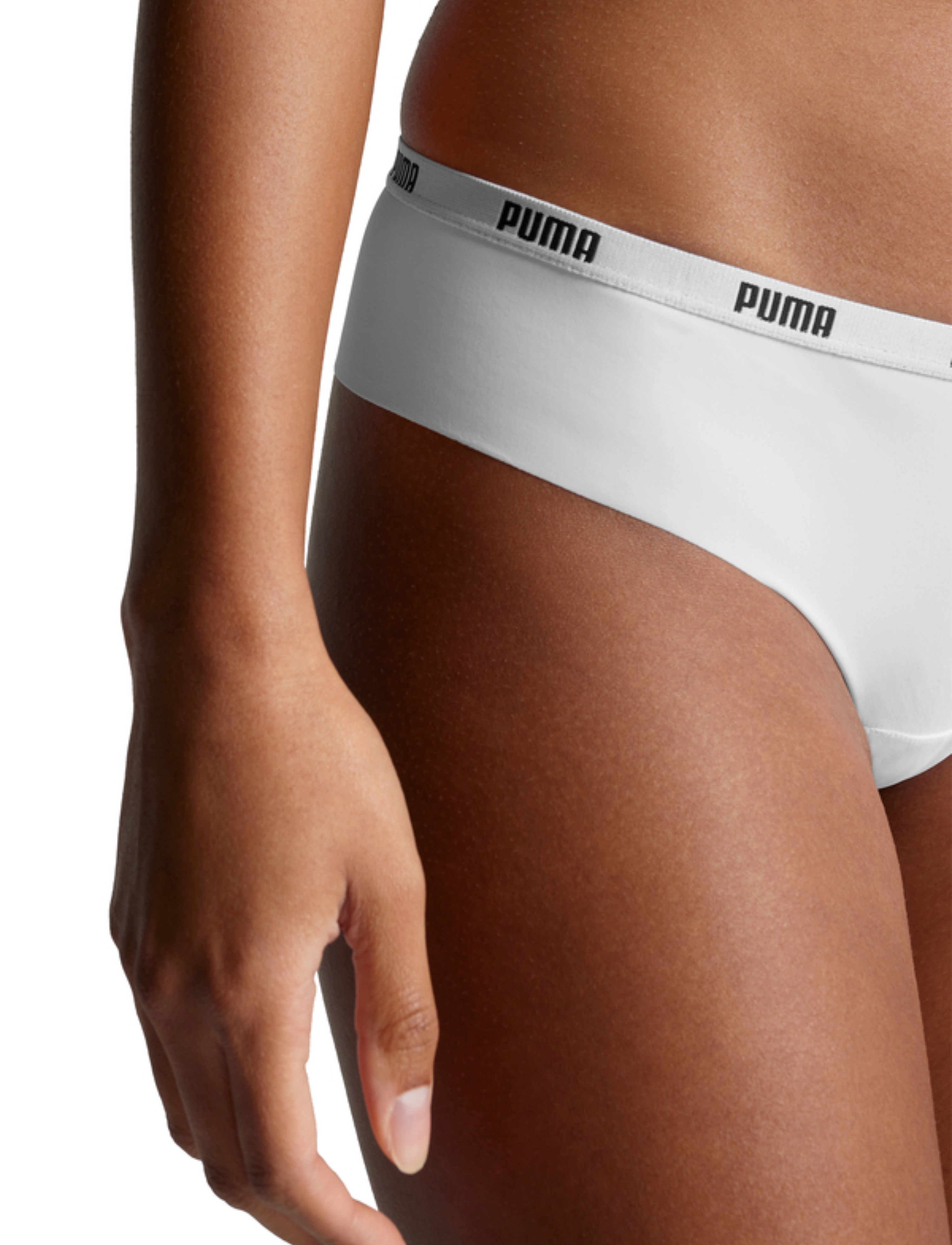 PUMA - PUMA WOMEN MICROFIBER BRAZILIAN 2P - unterwäsche & socken - white - 4