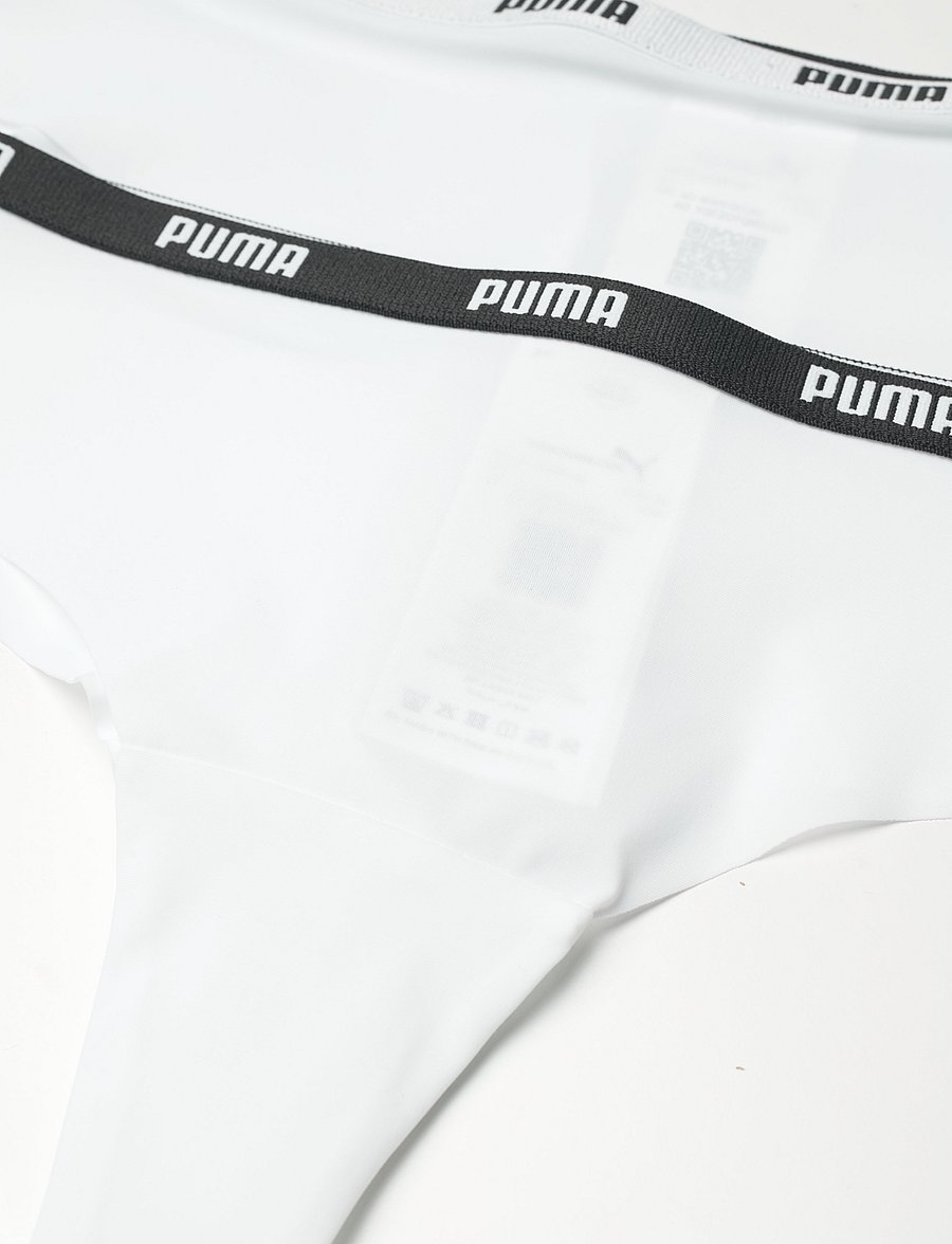 PUMA - PUMA WOMEN MICROFIBER BRAZILIAN 2P - unterwäsche & socken - white - 5