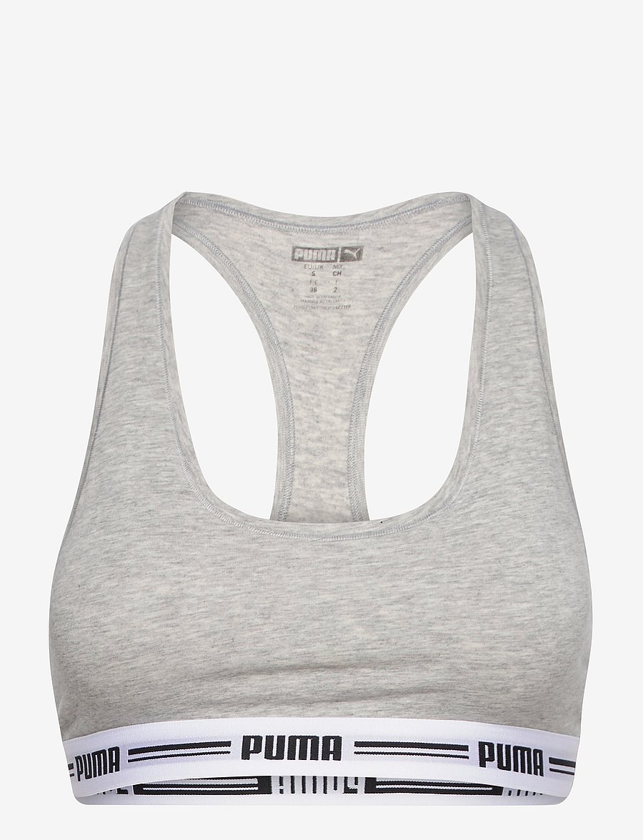 PUMA - PUMA WOMEN RACER BACK TOP 1P HANG - soutiens-gorge de sport - grey melange - 1