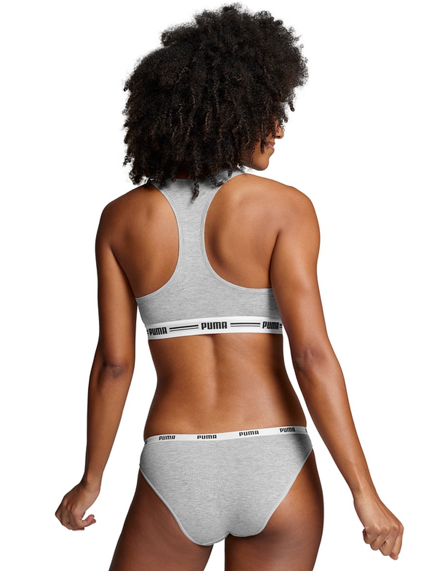PUMA - PUMA WOMEN RACER BACK TOP 1P HANG - soutiens-gorge de sport - grey melange - 3