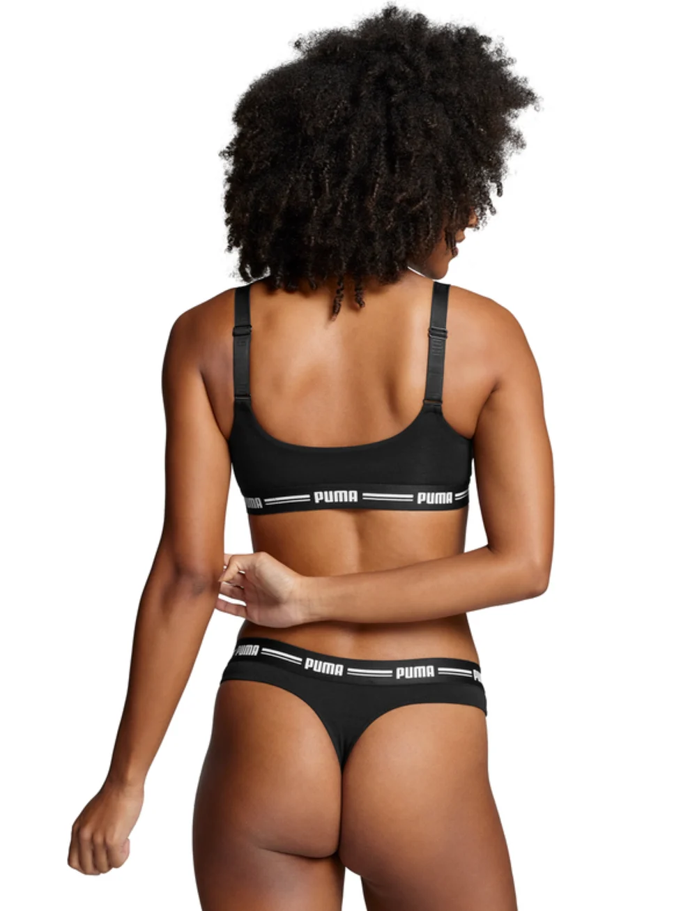 PUMA - PUMA WOMEN PADDED TOP 1P HANG - bügellose bhs - black - 3