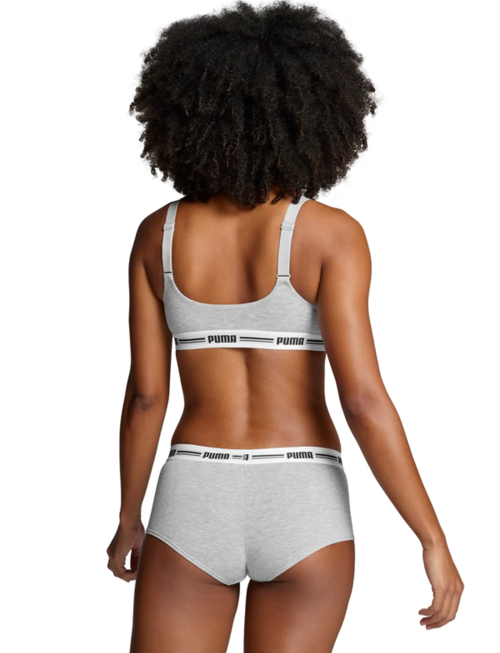 PUMA - PUMA WOMEN PADDED TOP 1P HANG - bügellose bhs - grey melange - 3