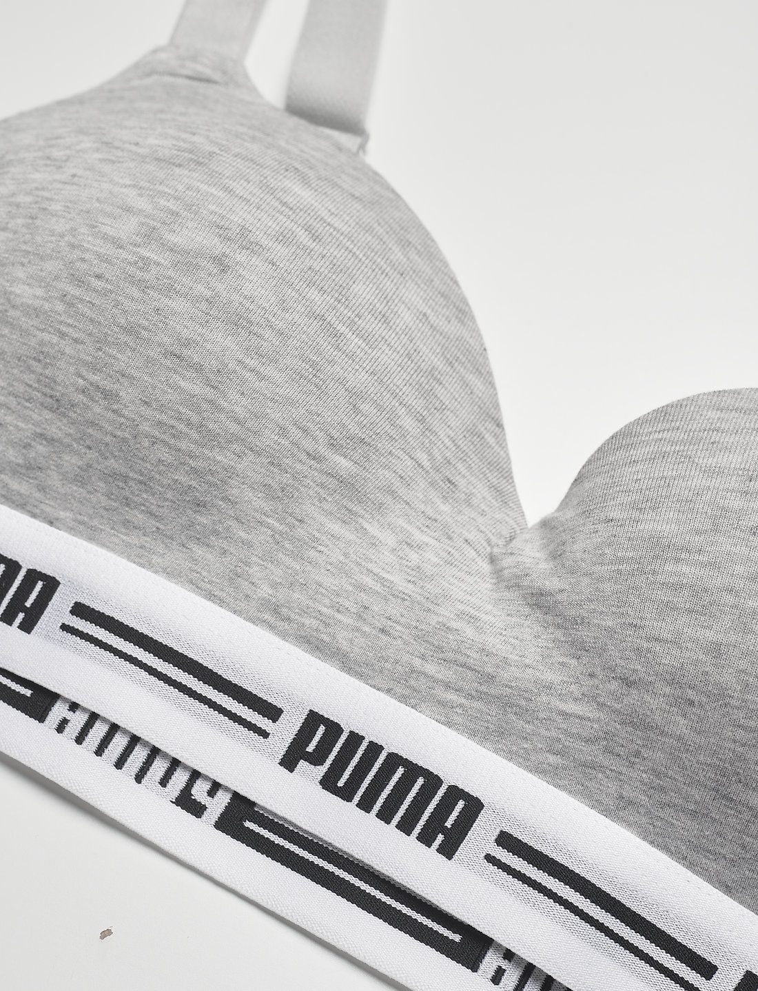 PUMA - PUMA WOMEN PADDED TOP 1P HANG - bügellose bhs - grey melange - 5