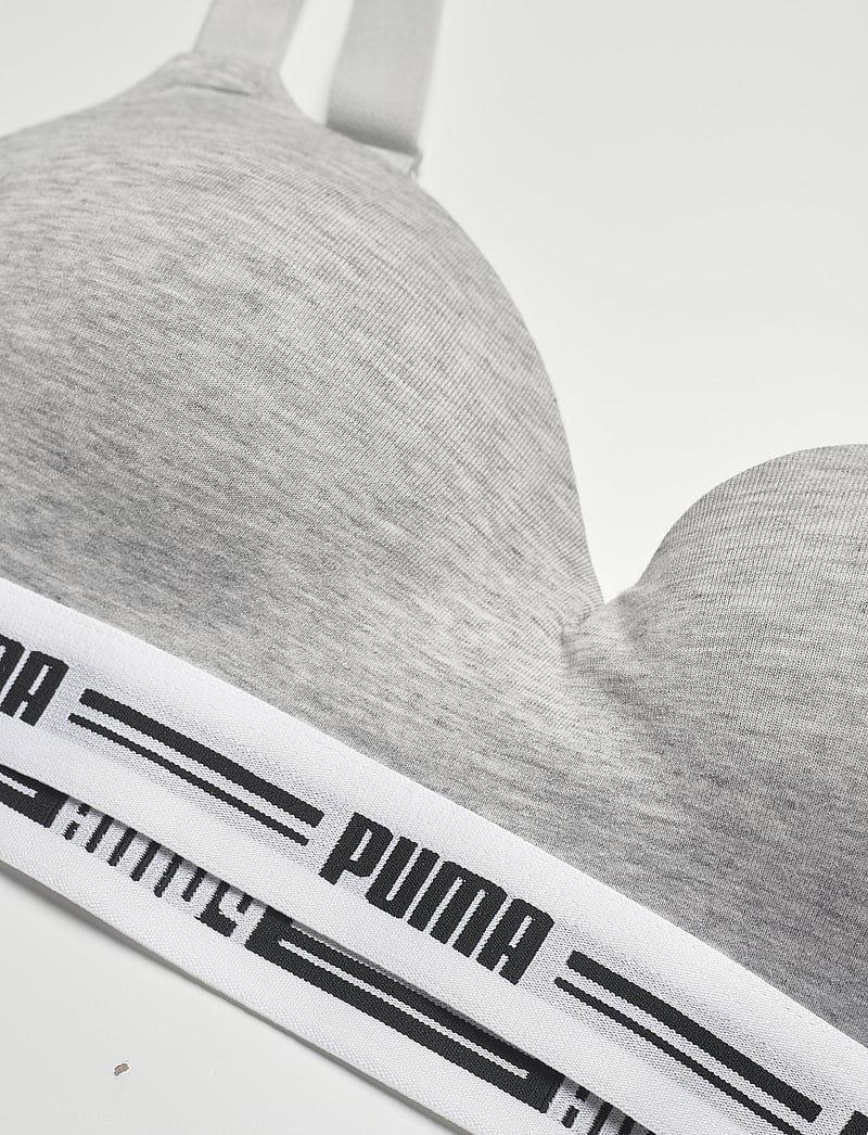 PUMA - PUMA WOMEN PADDED TOP 1P HANG - bügellose bhs - grey melange - 5