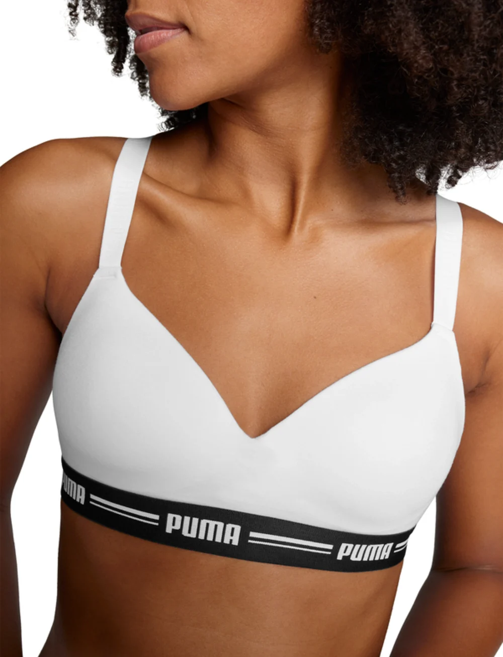 PUMA - PUMA WOMEN PADDED TOP 1P HANG - bügellose bhs - white - 4