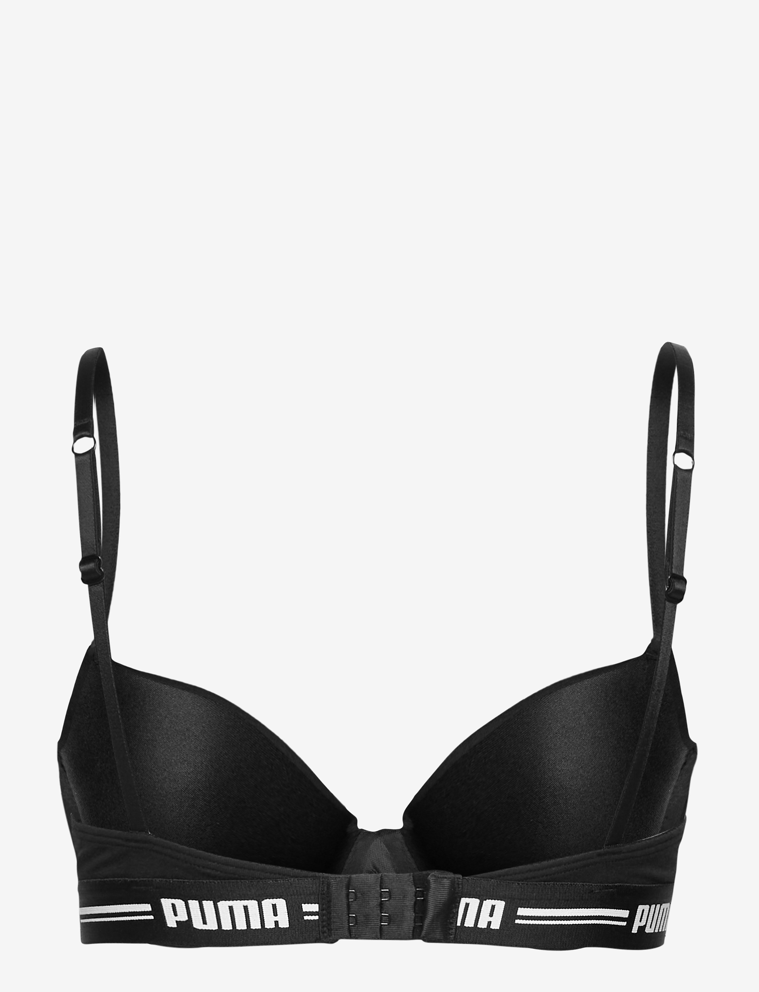 PUMA - PUMA WOMEN T-SHIRT BRA 1P - soutiens-gorge de sport - black - 2