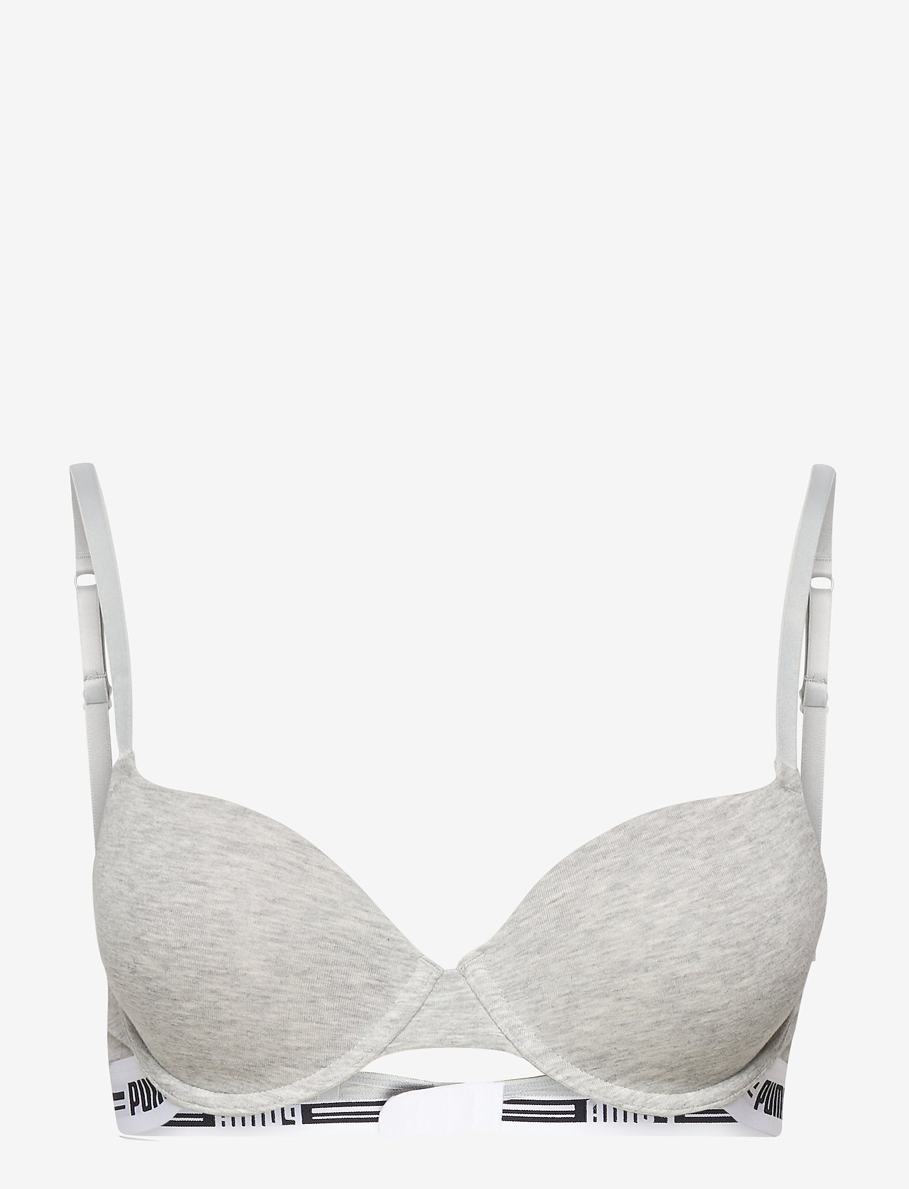 PUMA - PUMA WOMEN T-SHIRT BRA 1P - sport bh:ar - grey melange - 1