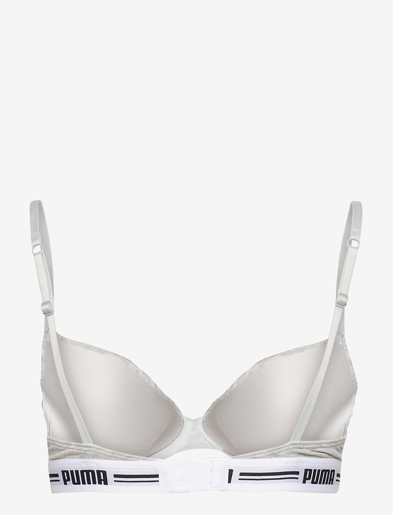 PUMA - PUMA WOMEN T-SHIRT BRA 1P - sport bh:ar - grey melange - 2