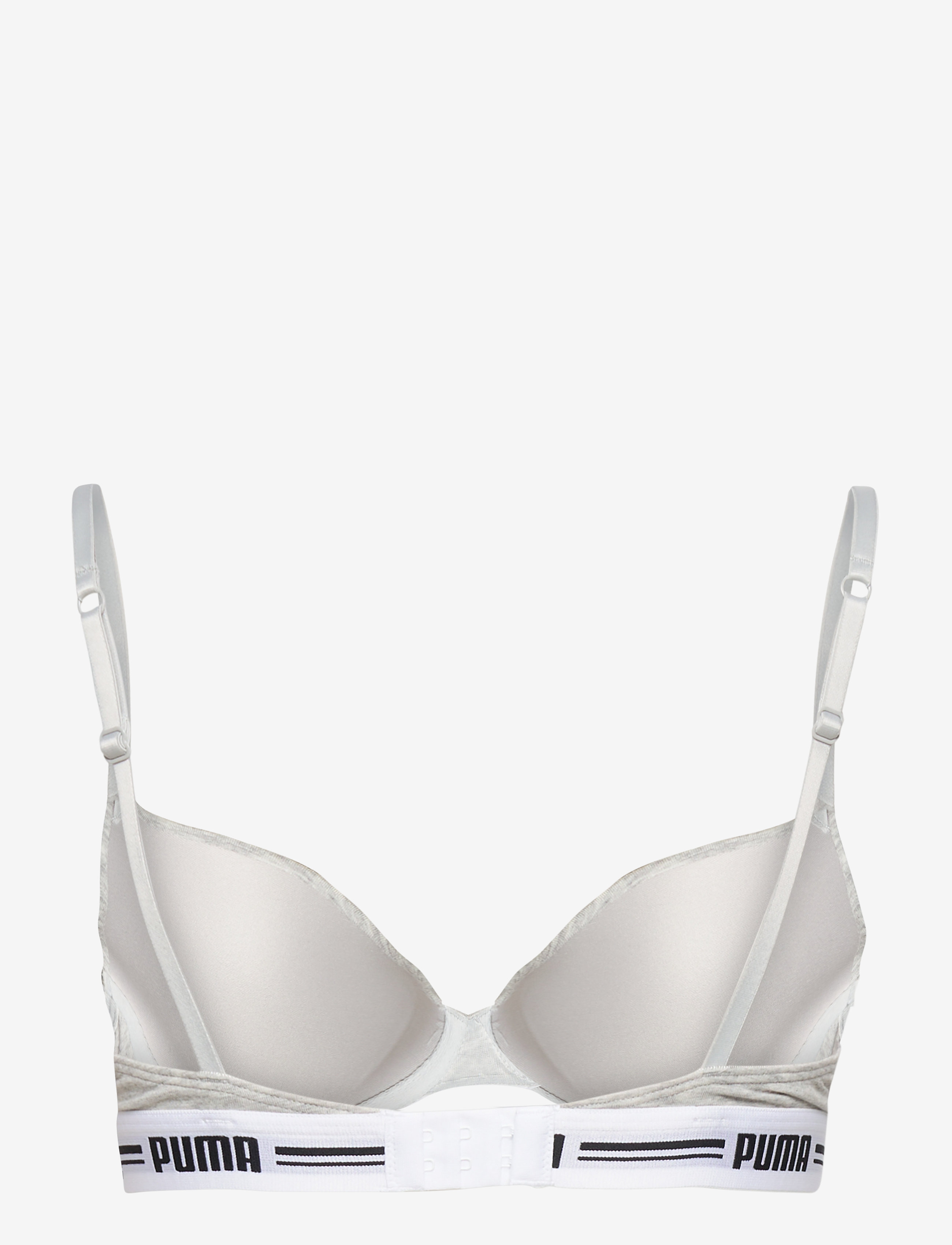 PUMA - PUMA WOMEN T-SHIRT BRA 1P - soutiens-gorge de sport - grey melange - 2