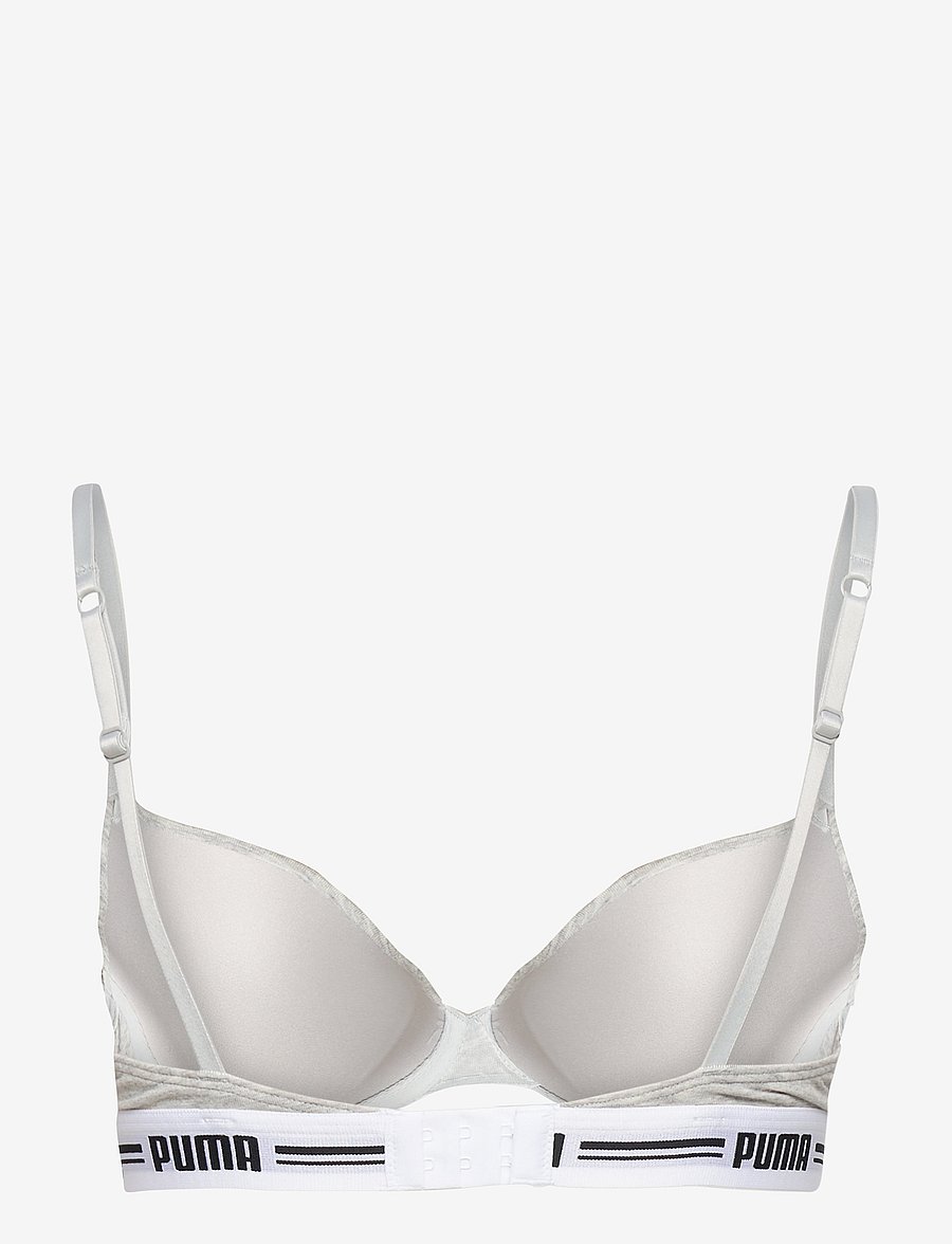 PUMA - PUMA WOMEN T-SHIRT BRA 1P - soutiens-gorge de sport - grey melange - 2