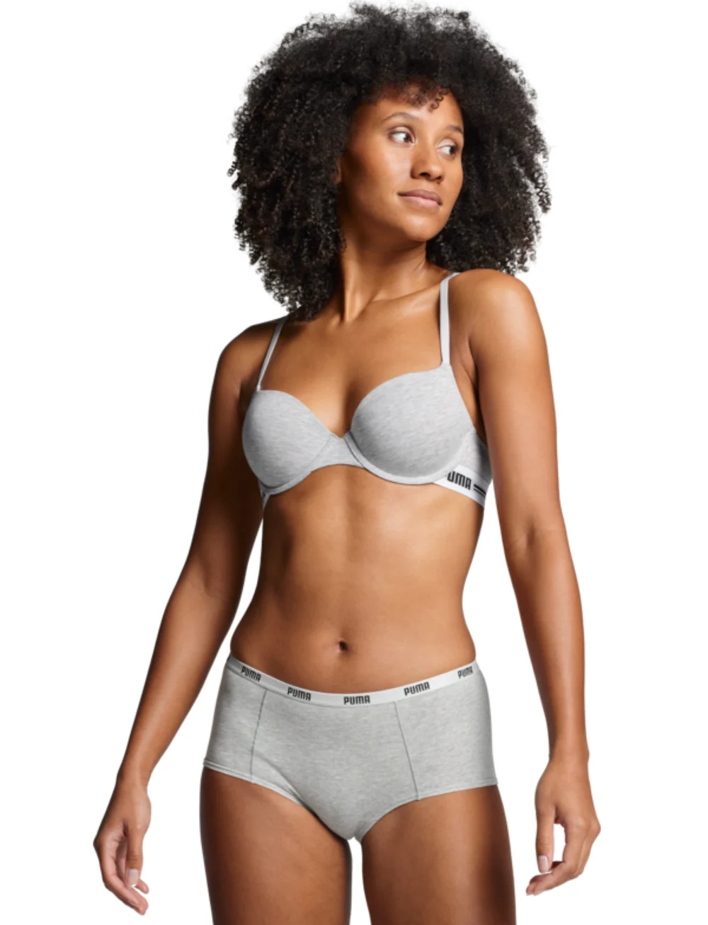 PUMA - PUMA WOMEN T-SHIRT BRA 1P - sport-bhs - grey melange - 0