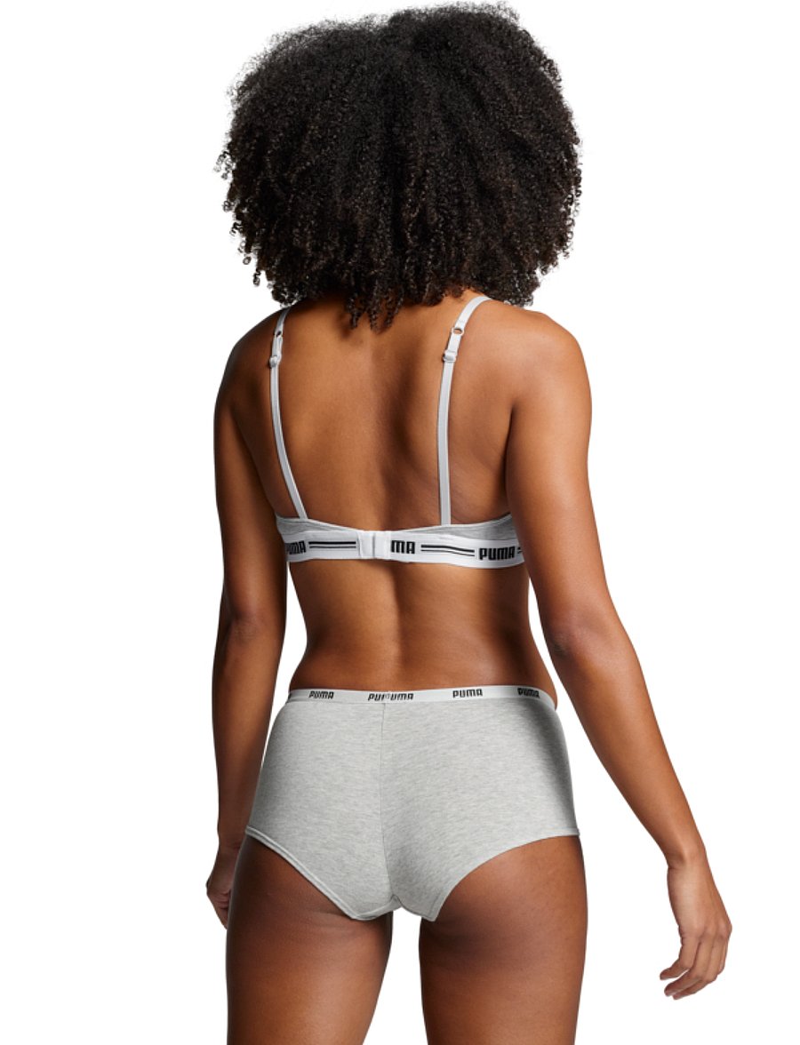 PUMA - PUMA WOMEN T-SHIRT BRA 1P - soutiens-gorge de sport - grey melange - 3