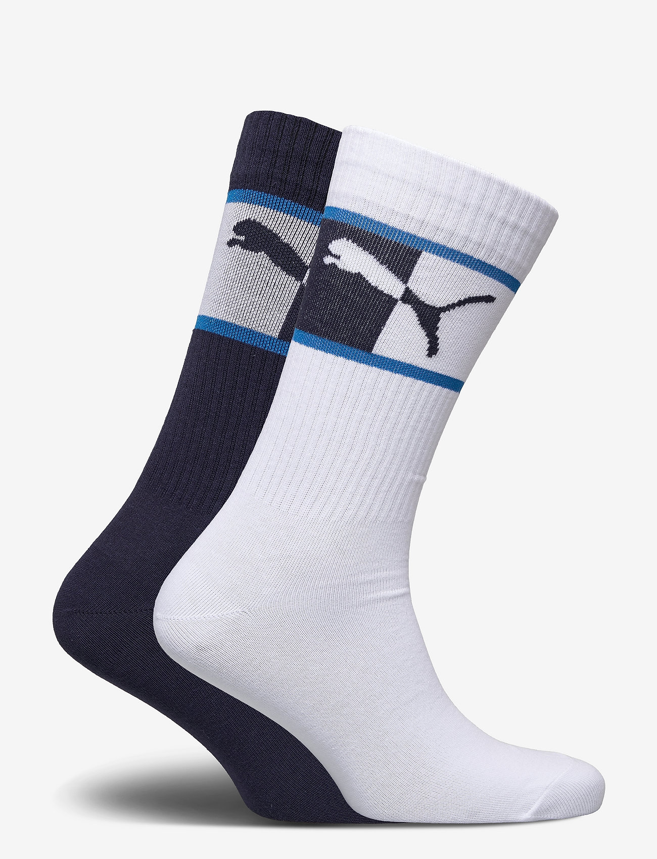 PUMA - PUMA MEN BLOCKED LOGO SOCK 2P - blue combo - 1