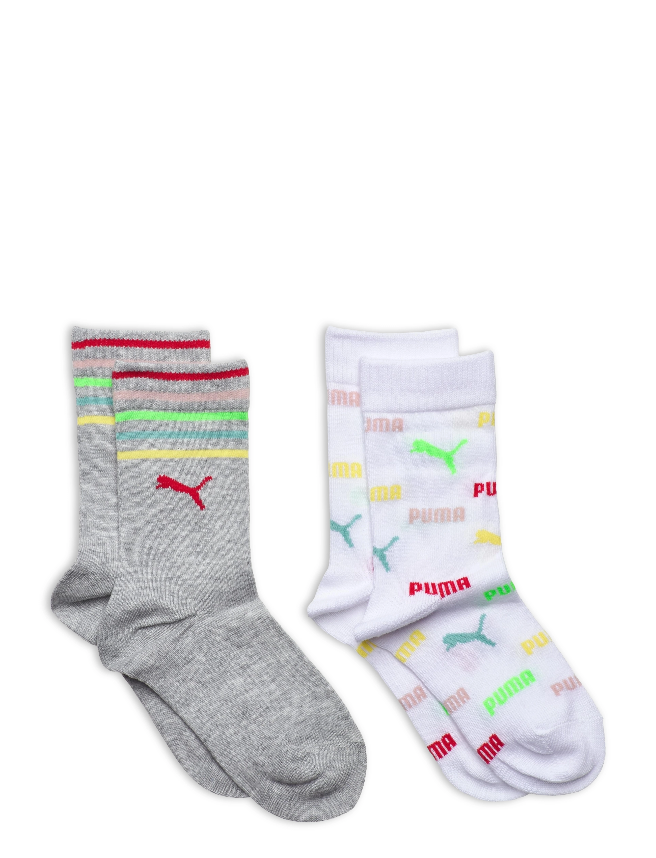PUMA - PUMA CHILDREN LOGO AOP SOCK 2P - white/grey m?lange - 0