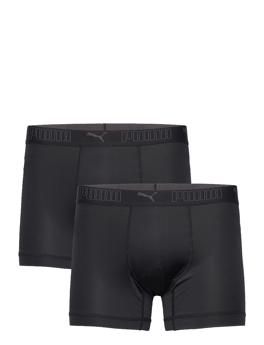 PUMA - PUMA MEN SPORT MICROFIBER BOXERS 2P - boxerkalsonger - black - 1
