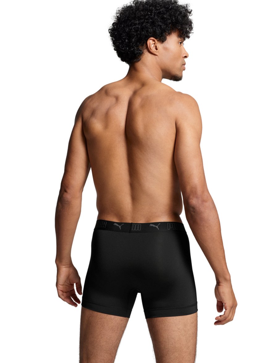 PUMA - PUMA MEN SPORT MICROFIBER BOXERS 2P - boxerkalsonger - black - 2