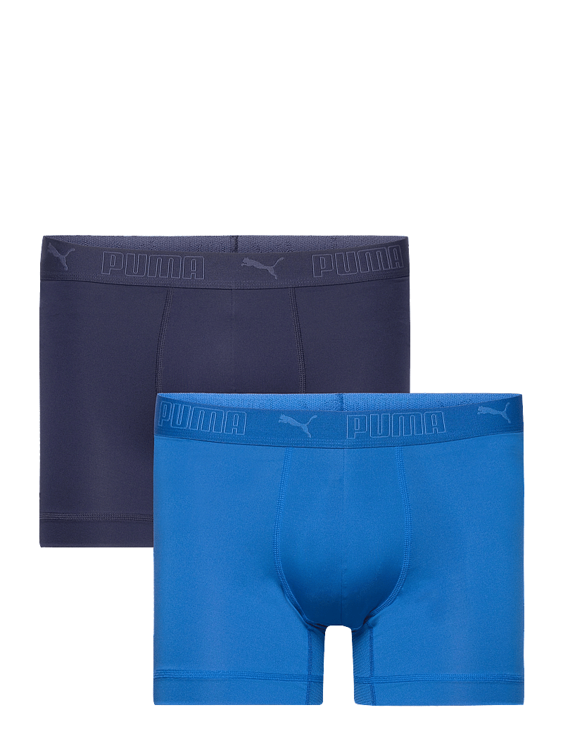 PUMA - PUMA MEN SPORT MICROFIBER BOXERS 2P - boxerkalsonger - blue combo - 1