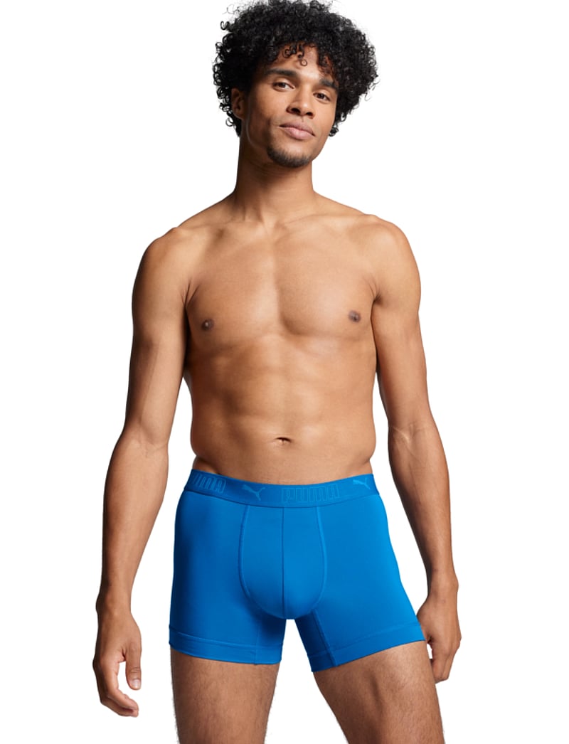 PUMA - PUMA MEN SPORT MICROFIBER BOXERS 2P - boxerkalsonger - blue combo - 0