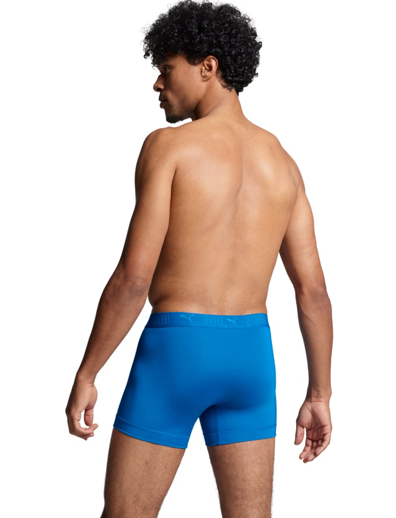 PUMA - PUMA MEN SPORT MICROFIBER BOXERS 2P - boxerkalsonger - blue combo - 3