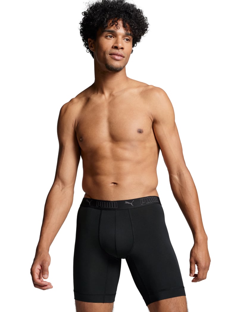 PUMA - PUMA MEN SPORT MICROFIBER LONG BOXE - boxerkalsonger - black - 0