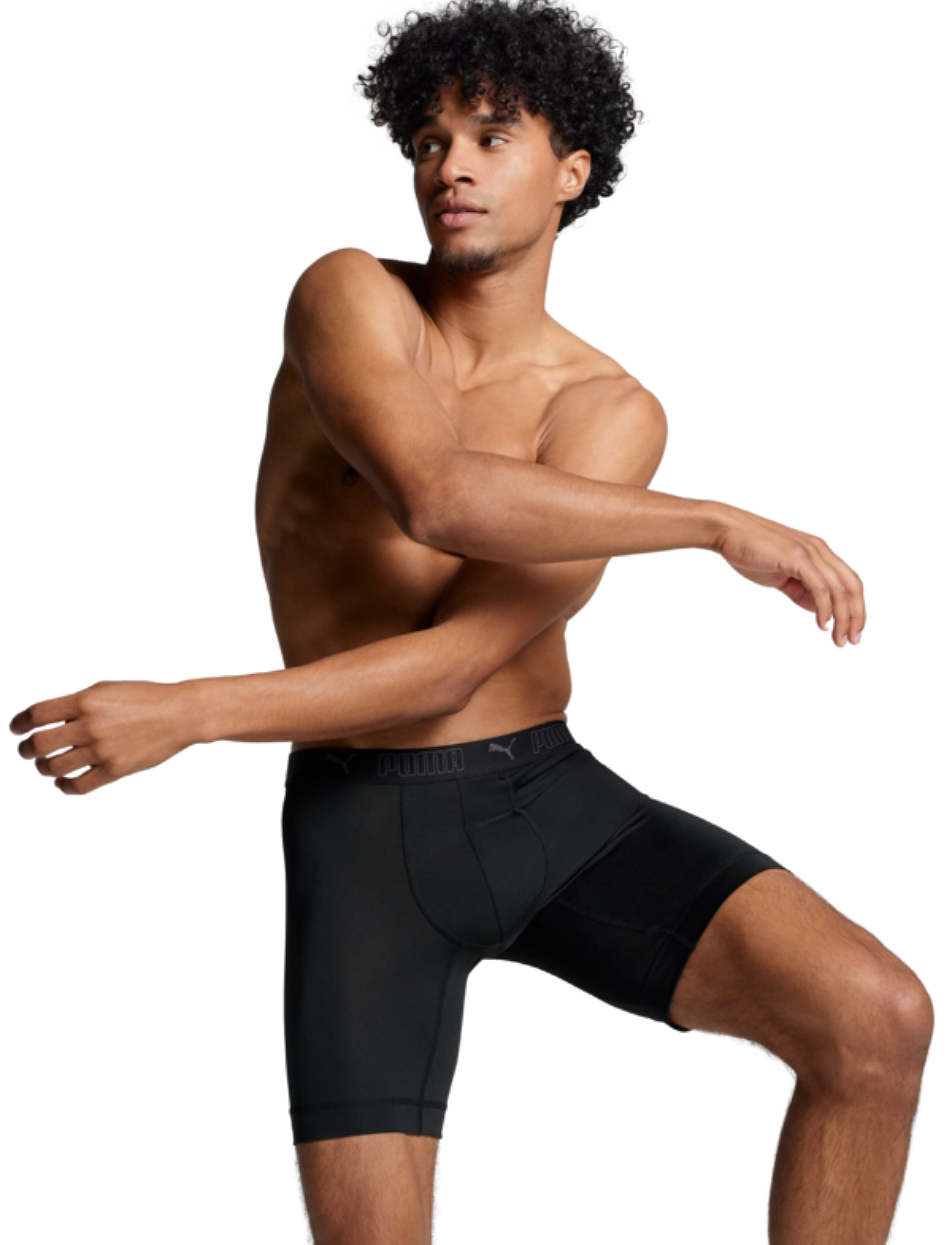 PUMA - PUMA MEN SPORT MICROFIBER LONG BOXERS 2P - boxershorts - black - 3