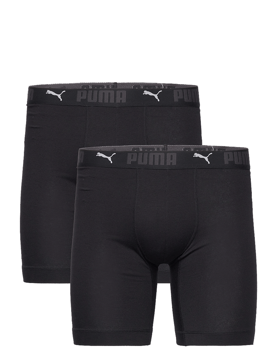 PUMA - PUMA MEN SPORT COTTON LONG BOXERS 2 - boxershorts - black - 1
