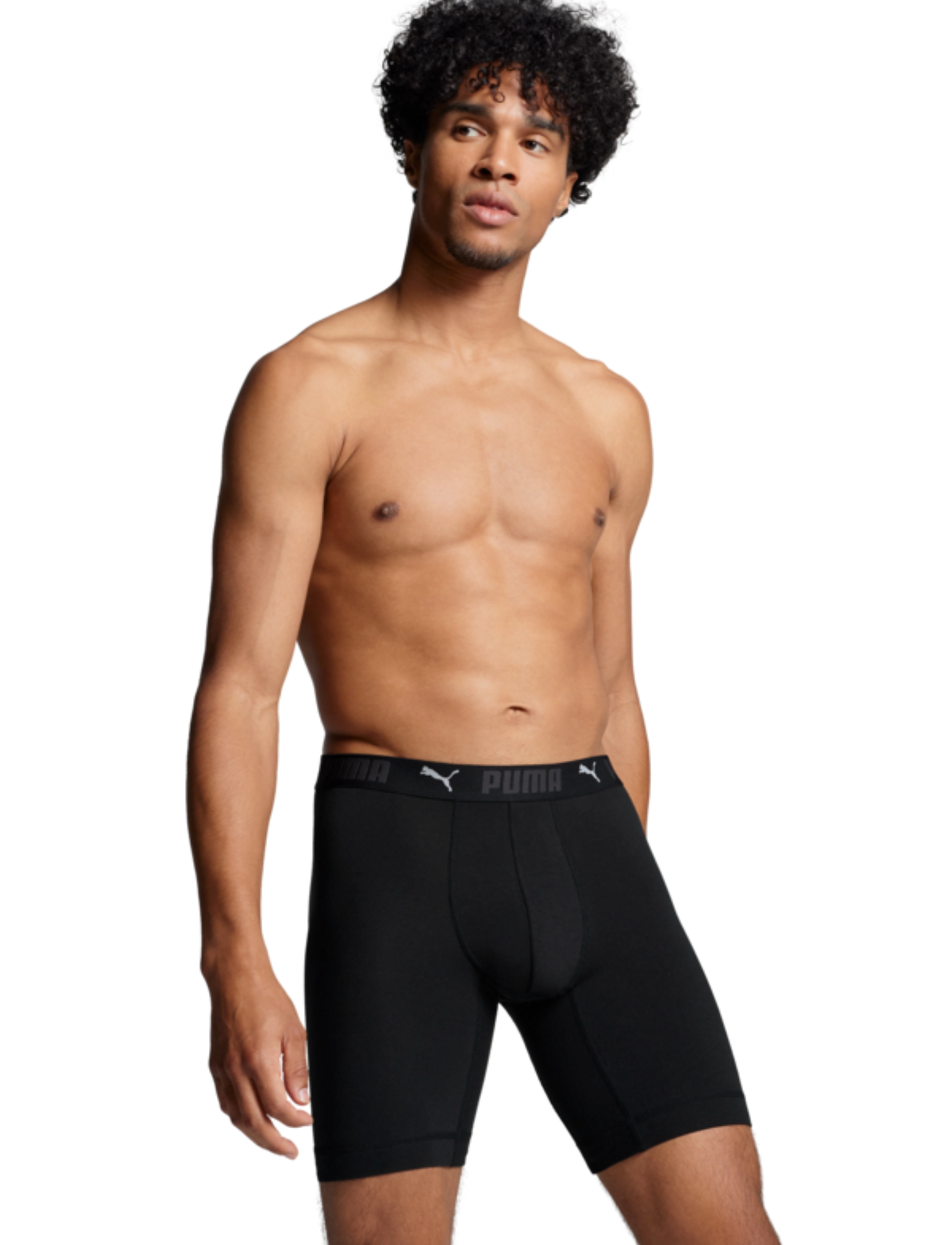 PUMA Puma Men Sport Cotton Long Boxers 2, L, Black, Sport > Boksershorts, Herre