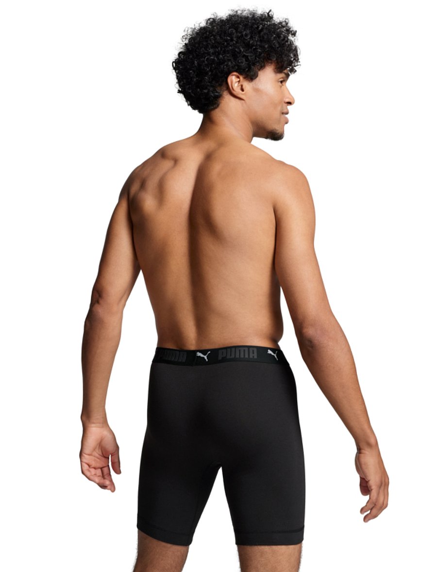 PUMA - PUMA MEN SPORT COTTON LONG BOXERS 2 - boxershorts - black - 2