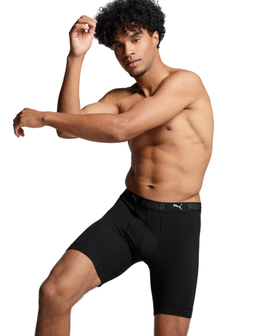 PUMA - PUMA MEN SPORT COTTON LONG BOXERS 2 - boxer briefs - black - 3