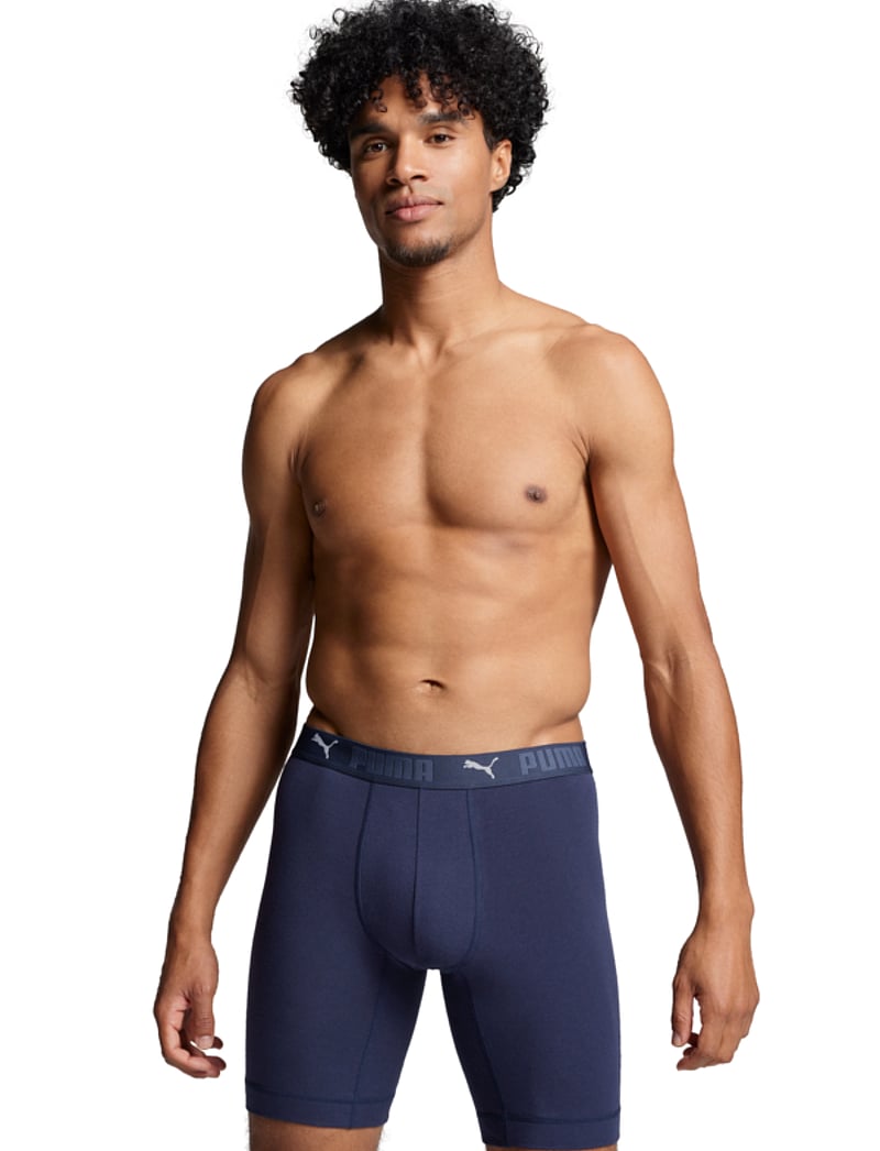 PUMA - PUMA MEN SPORT COTTON LONG BOXERS 2 - boxer briefs - blue combo - 2